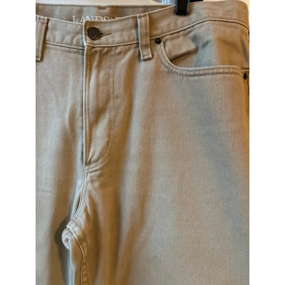 37 Lands' End Men's Traditional Fit 5-Pocket Pants 100% Cotton Tan Beige